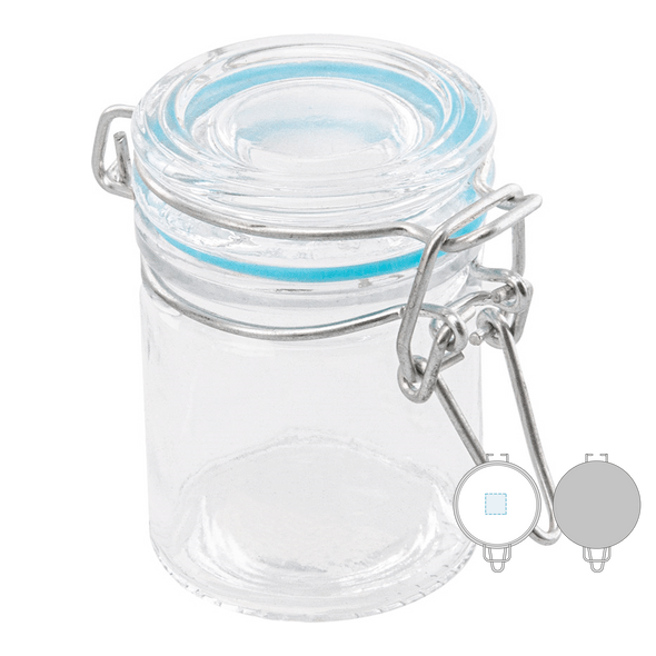 Flasche mit Clipverschluss und kristallklarem Vichy-Papier
